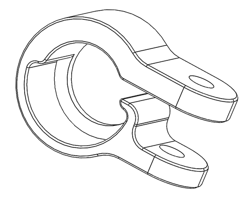 [clamp-left-handlebar-dualtron] Handlebar left clamp (Abrazadera izquierda manillar) Dualtron
